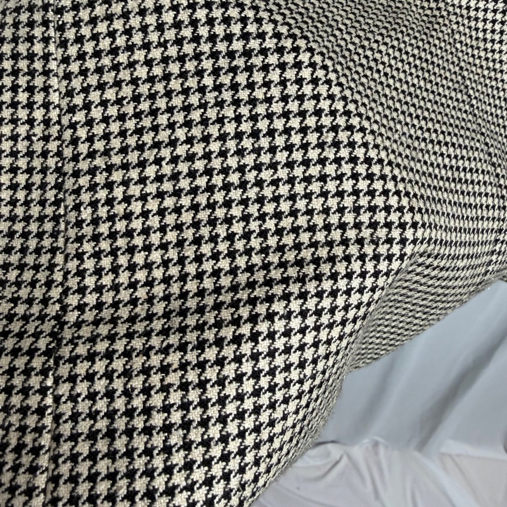 Vtg Breeches Houndstooth Silk Wool Shift Dress Sz 8‎ Blk & White Mod 60s 70s USA - Picture 7 of 8